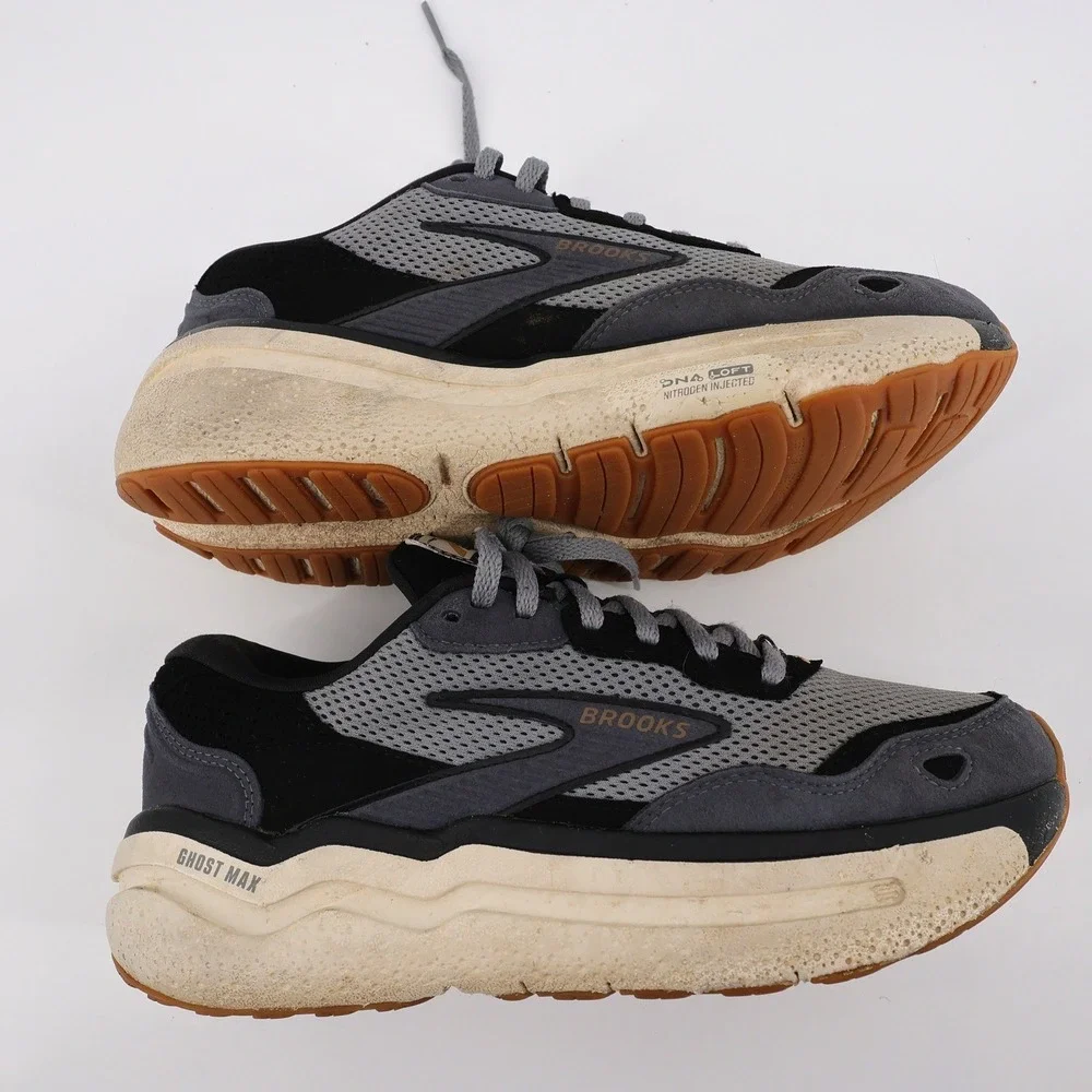 Brooks Ghost Max 1204331B091 Running Shoes Grey Black Women Size 8.5